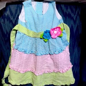 Rare editions 24 month old girl pink and blue checkered dress